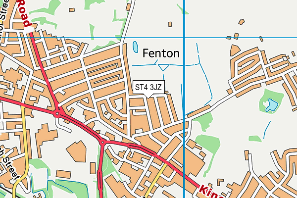 ST4 3JZ map - OS VectorMap District (Ordnance Survey)