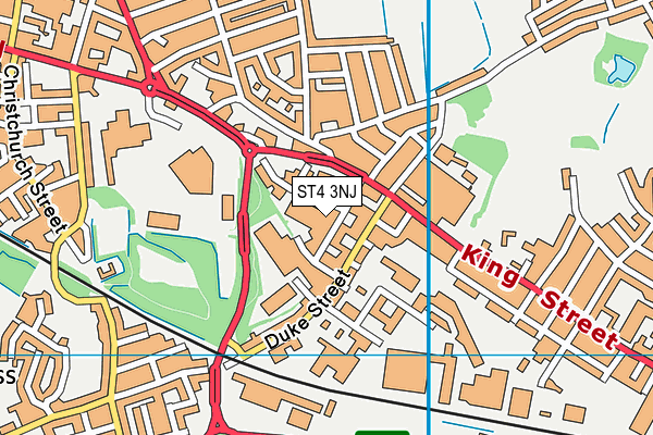 ST4 3NJ map - OS VectorMap District (Ordnance Survey)