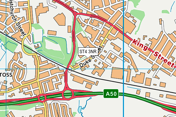 ST4 3NR map - OS VectorMap District (Ordnance Survey)