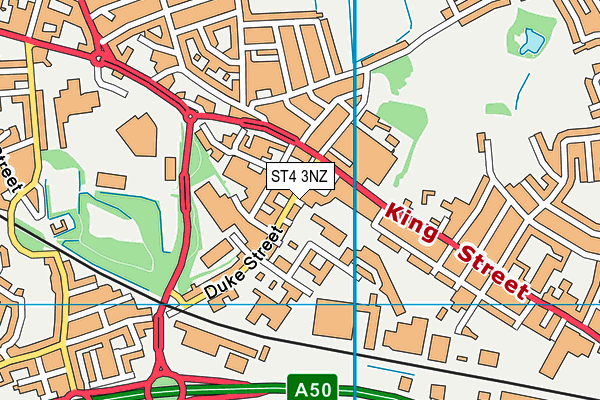 ST4 3NZ map - OS VectorMap District (Ordnance Survey)