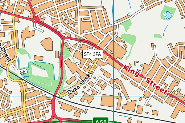 ST4 3PA map - OS VectorMap District (Ordnance Survey)