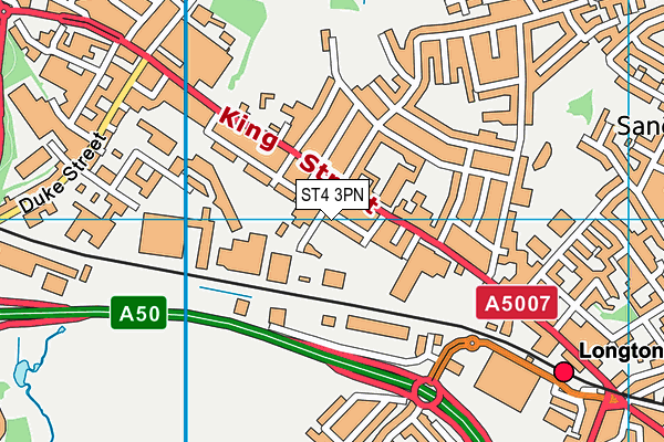 ST4 3PN map - OS VectorMap District (Ordnance Survey)