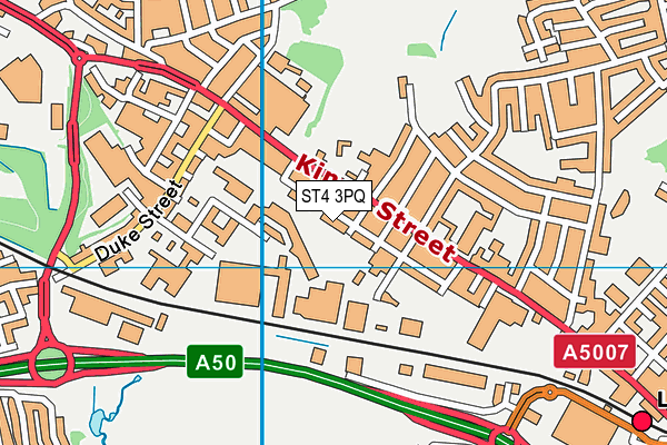 ST4 3PQ map - OS VectorMap District (Ordnance Survey)