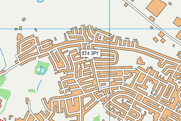 ST4 3PY map - OS VectorMap District (Ordnance Survey)
