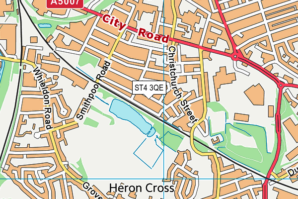 ST4 3QE map - OS VectorMap District (Ordnance Survey)