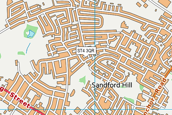 ST4 3QR map - OS VectorMap District (Ordnance Survey)