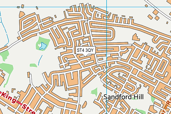 ST4 3QY map - OS VectorMap District (Ordnance Survey)