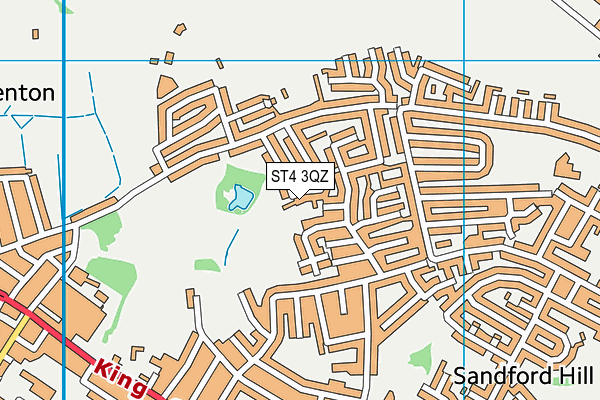 ST4 3QZ map - OS VectorMap District (Ordnance Survey)