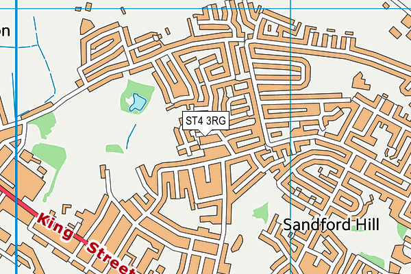 ST4 3RG map - OS VectorMap District (Ordnance Survey)