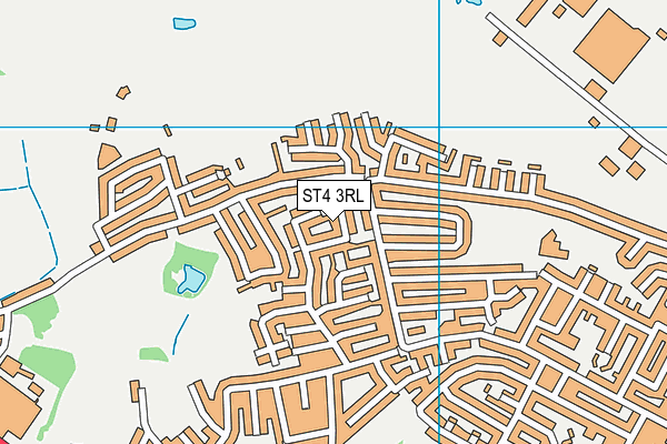 ST4 3RL map - OS VectorMap District (Ordnance Survey)