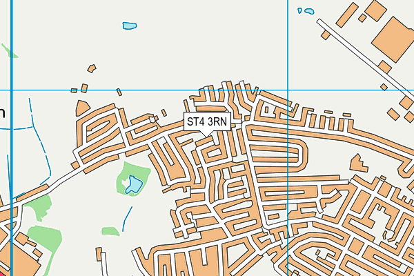 ST4 3RN map - OS VectorMap District (Ordnance Survey)