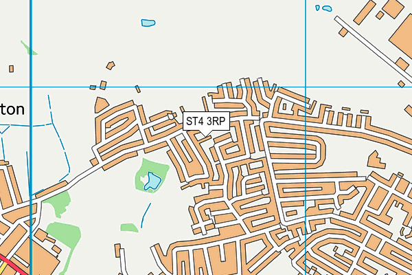 ST4 3RP map - OS VectorMap District (Ordnance Survey)