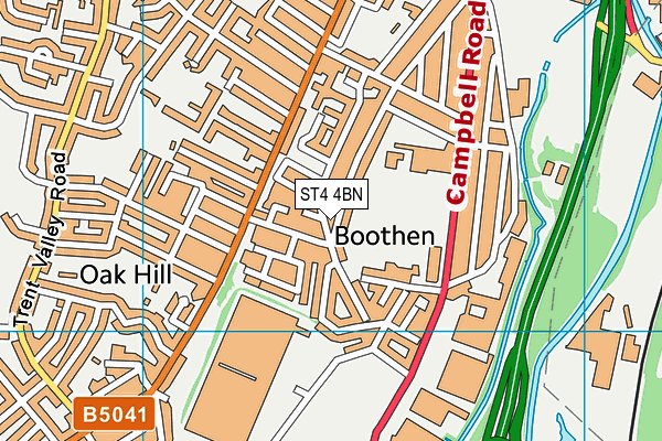 ST4 4BN map - OS VectorMap District (Ordnance Survey)