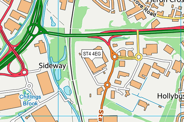 Stoke City Fc (Bet365 Stadium) map (ST4 4EG) - OS VectorMap District (Ordnance Survey)