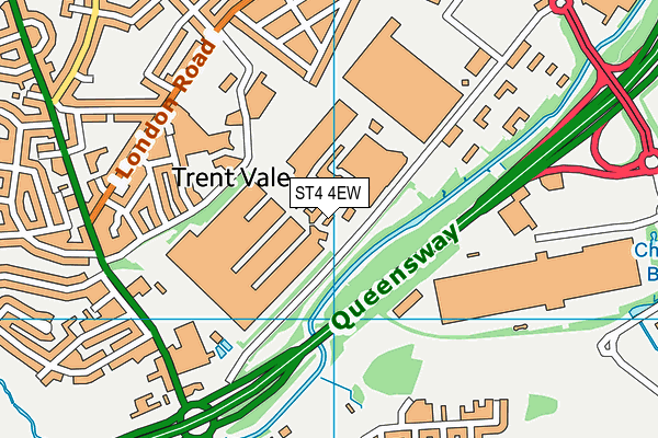 ST4 4EW map - OS VectorMap District (Ordnance Survey)