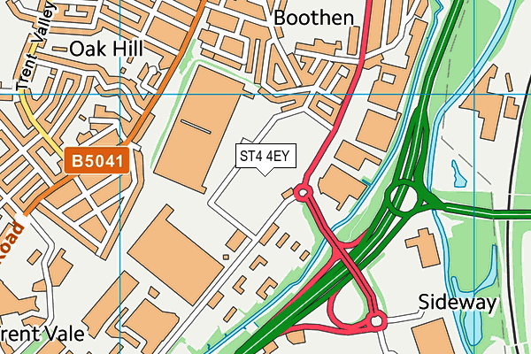 ST4 4EY map - OS VectorMap District (Ordnance Survey)