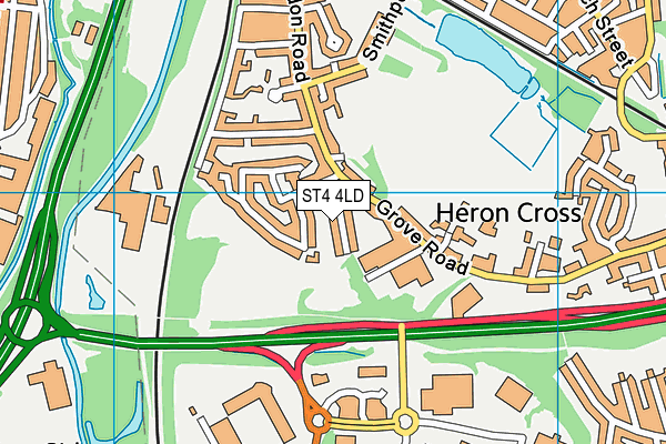 Kemball Avenue map (ST4 4LD) - OS VectorMap District (Ordnance Survey)