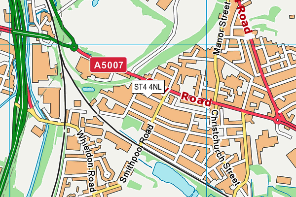 ST4 4NL map - OS VectorMap District (Ordnance Survey)