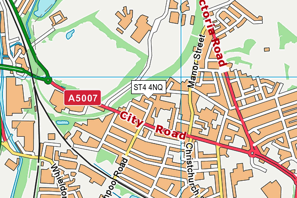 ST4 4NQ map - OS VectorMap District (Ordnance Survey)