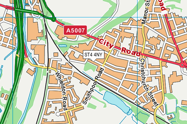 ST4 4NY map - OS VectorMap District (Ordnance Survey)