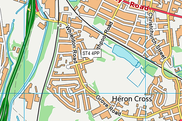 Fenton Cricket Club map (ST4 4PP) - OS VectorMap District (Ordnance Survey)