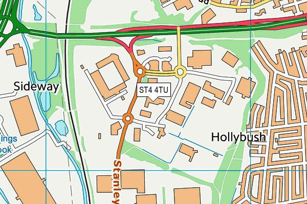 Nuffield Health (Stoke) map (ST4 4TU) - OS VectorMap District (Ordnance Survey)