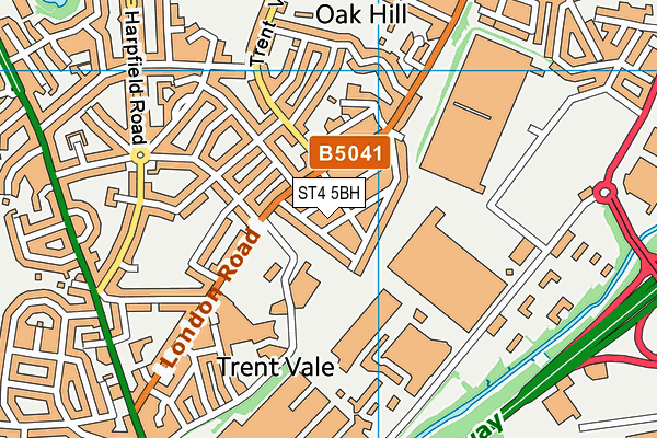 ST4 5BH map - OS VectorMap District (Ordnance Survey)