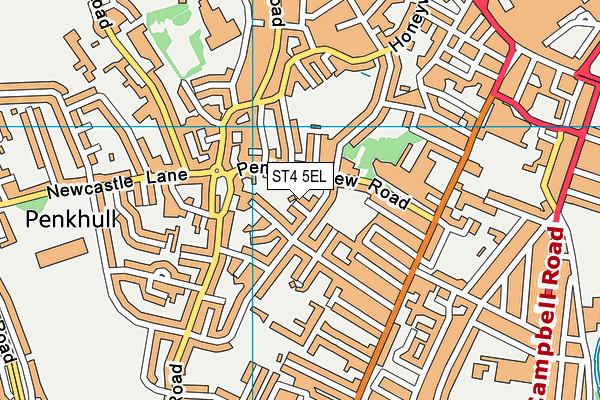 ST4 5EL map - OS VectorMap District (Ordnance Survey)