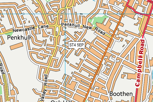 ST4 5EP map - OS VectorMap District (Ordnance Survey)