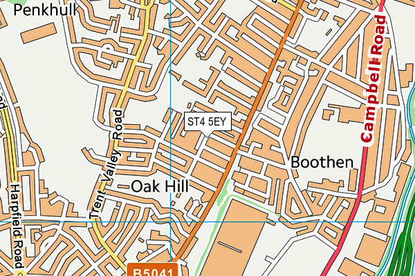 ST4 5EY map - OS VectorMap District (Ordnance Survey)