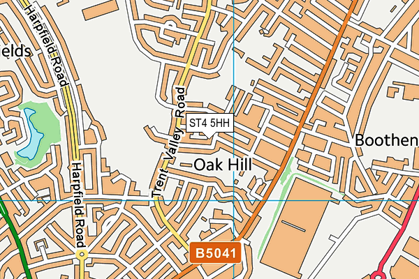 ST4 5HH map - OS VectorMap District (Ordnance Survey)