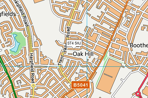 ST4 5HJ map - OS VectorMap District (Ordnance Survey)