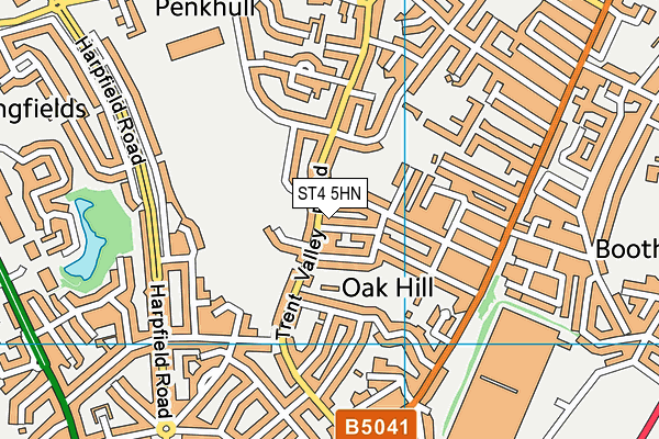ST4 5HN map - OS VectorMap District (Ordnance Survey)