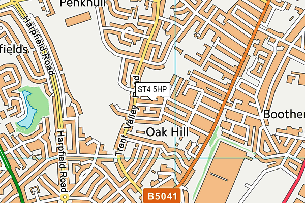 ST4 5HP map - OS VectorMap District (Ordnance Survey)