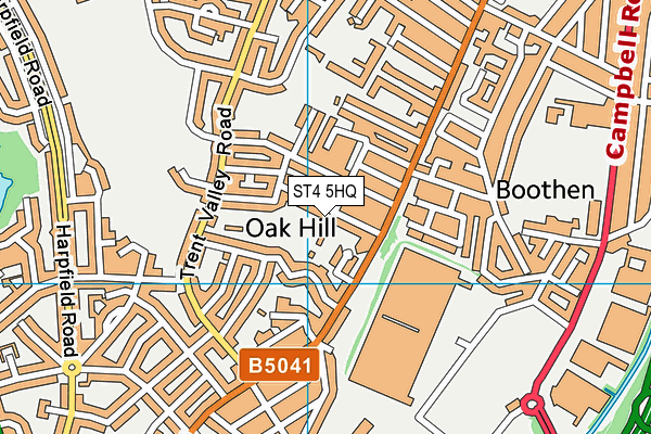 ST4 5HQ map - OS VectorMap District (Ordnance Survey)