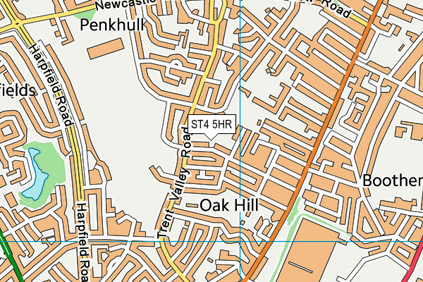 ST4 5HR map - OS VectorMap District (Ordnance Survey)
