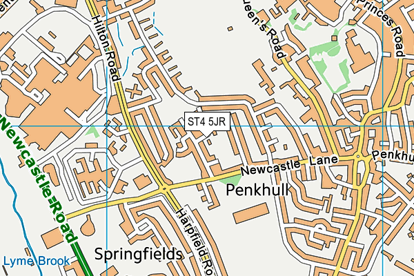ST4 5JR map - OS VectorMap District (Ordnance Survey)