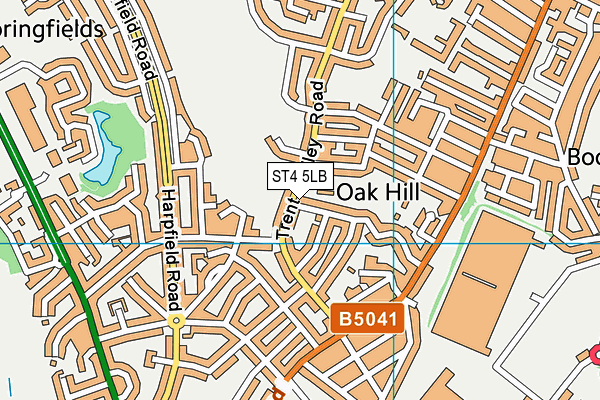 ST4 5LB map - OS VectorMap District (Ordnance Survey)