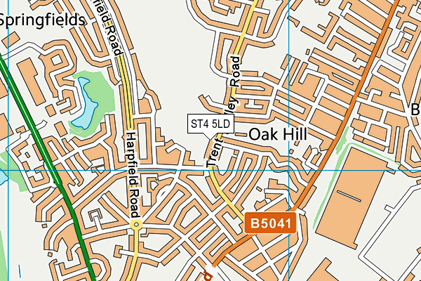 ST4 5LD map - OS VectorMap District (Ordnance Survey)