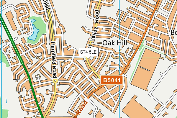 ST4 5LE map - OS VectorMap District (Ordnance Survey)