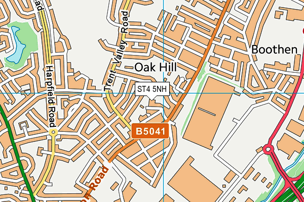 ST4 5NH map - OS VectorMap District (Ordnance Survey)