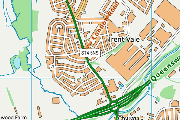 Oakhill Primary School map (ST4 5NS) - OS VectorMap District (Ordnance Survey)
