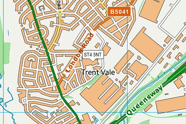 ST4 5NT map - OS VectorMap District (Ordnance Survey)