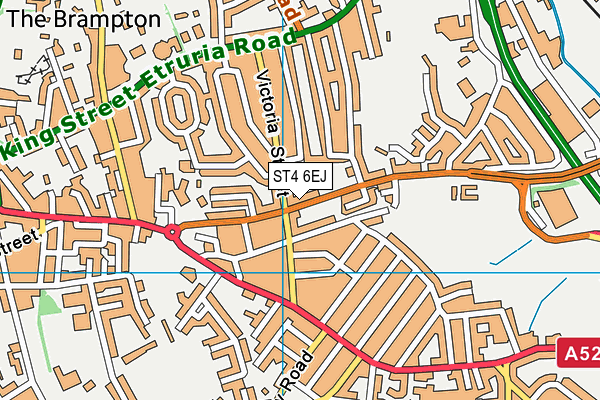 ST4 6EJ map - OS VectorMap District (Ordnance Survey)