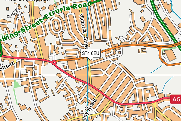 ST4 6EU map - OS VectorMap District (Ordnance Survey)