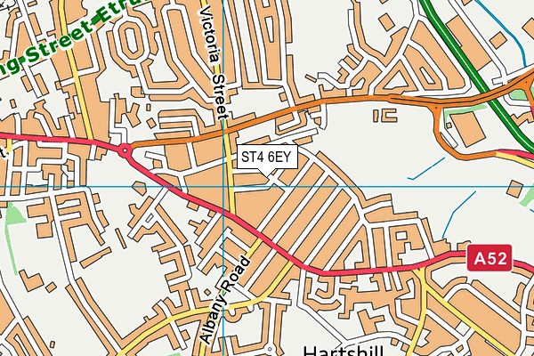 ST4 6EY map - OS VectorMap District (Ordnance Survey)