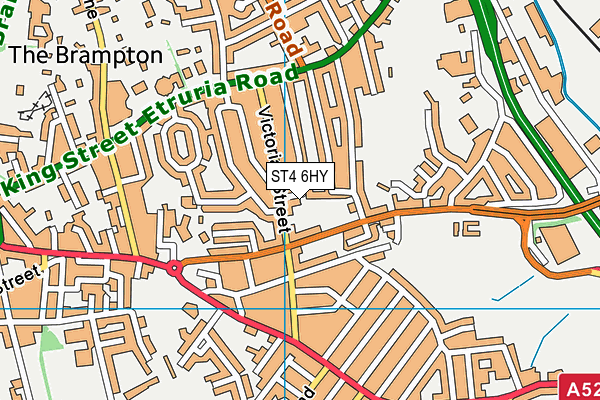 ST4 6HY map - OS VectorMap District (Ordnance Survey)