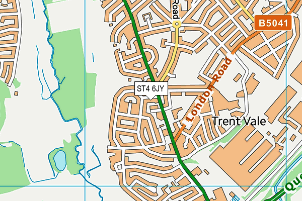 ST4 6JY map - OS VectorMap District (Ordnance Survey)
