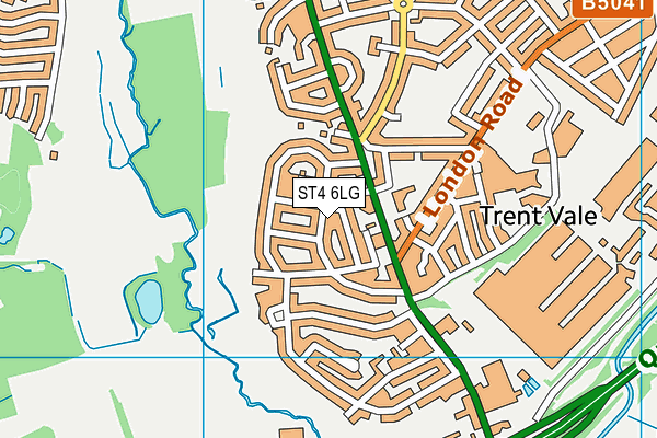 ST4 6LG map - OS VectorMap District (Ordnance Survey)