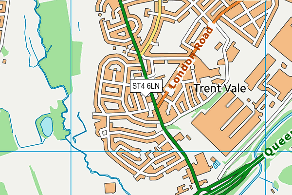 ST4 6LN map - OS VectorMap District (Ordnance Survey)